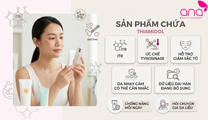 Thiamidol ức chế tyrosinase, hỗ trợ cải thiện nám nhẹ (Nguồn: Internet)