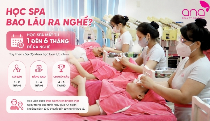 thời gian học spa ra nghề