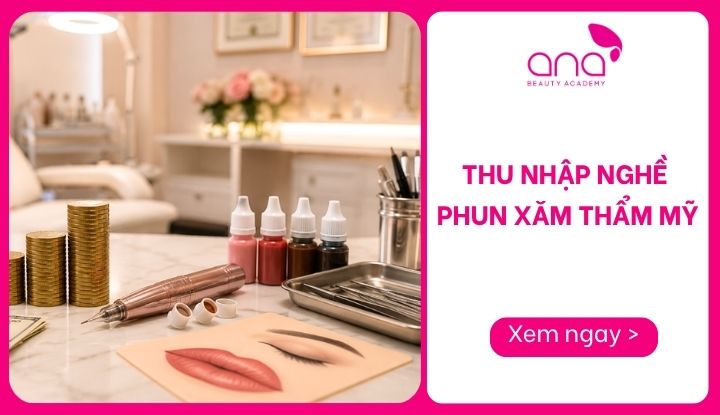 thu nhập nghề phun xăm thẩm mỹ