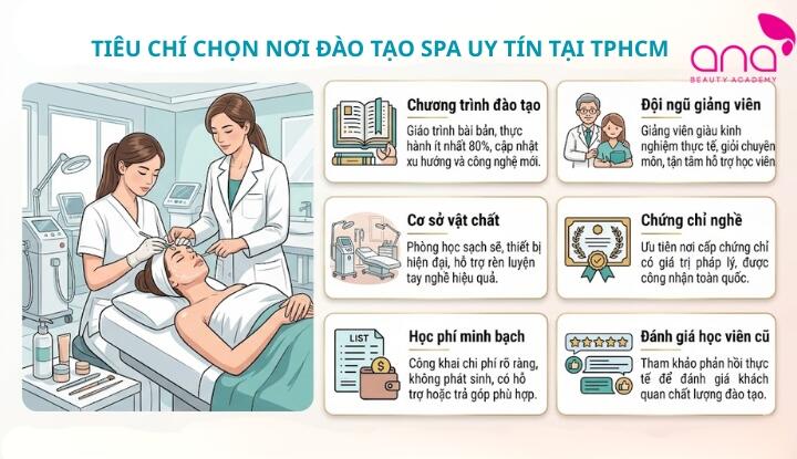 Tiêu chí chọn nơi đào tạo spa uy tín tại TPHCM
