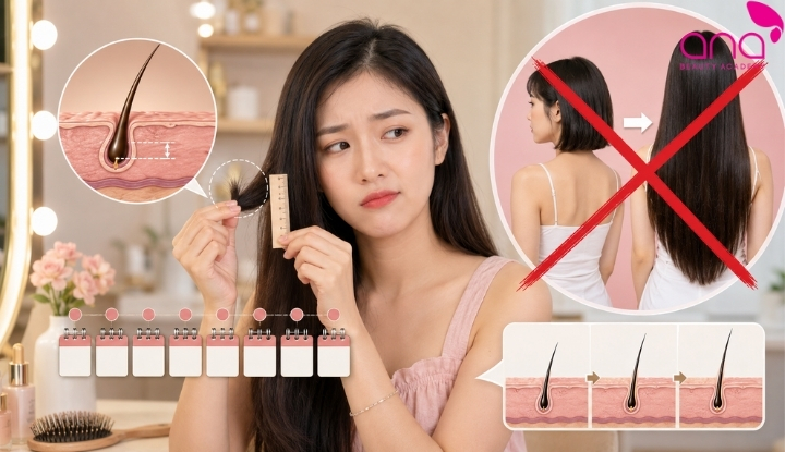 tóc không thể dài 10cm trong 1 tuần
