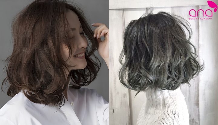 Tóc ngắn uốn gợn sóng