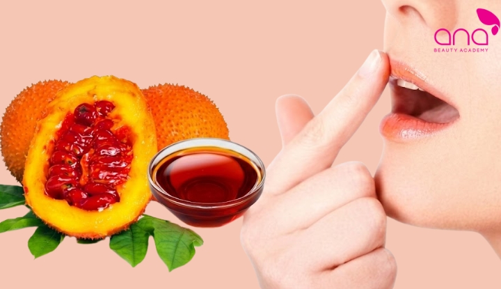Trị thâm môi bằng dầu gấc