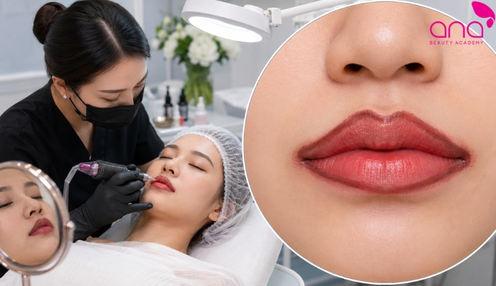 Viền môi lệch do tay nghề kỹ thuật viên