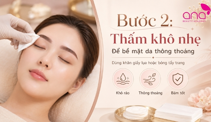 Thấm khô nhẹ để bề mặt da thông thoáng