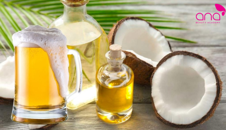 Dầu dừa khóa ẩm cho tóc khô, chẻ ngọn 