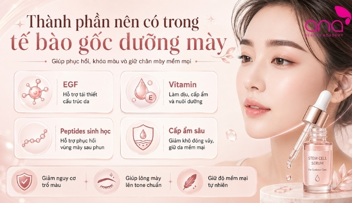 Thành phần nên có trong tế bào gốc dưỡng mày