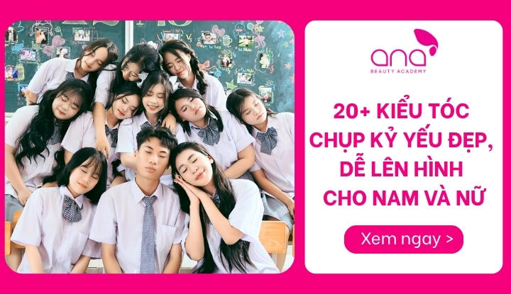 kiểu tóc chụp kỷ yếu