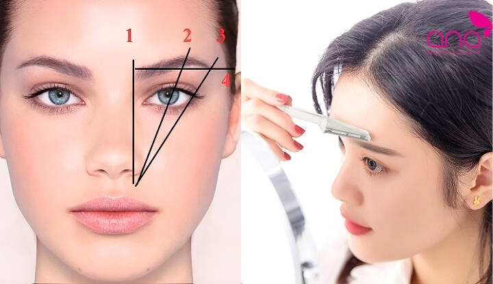 Nhổ sạch chân mày thừa và tỉa