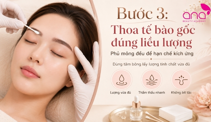 Thoa tế bào gốc đúng liều lượng để tránh kích ứng
