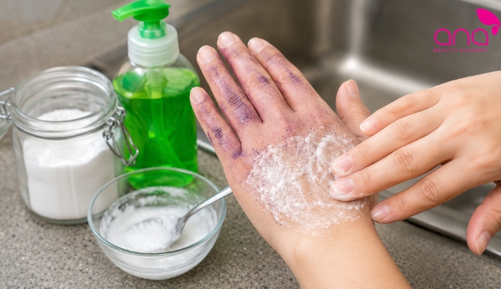 Baking soda nước rửa bát tẩy thuốc nhuộm