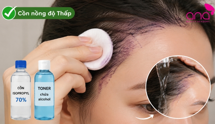 Cồn nồng độ thấp tẩy thuốc nhuộm