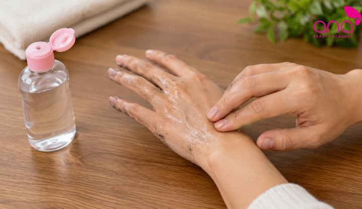 Dầu em bé tẩy thuốc nhuộm trên da