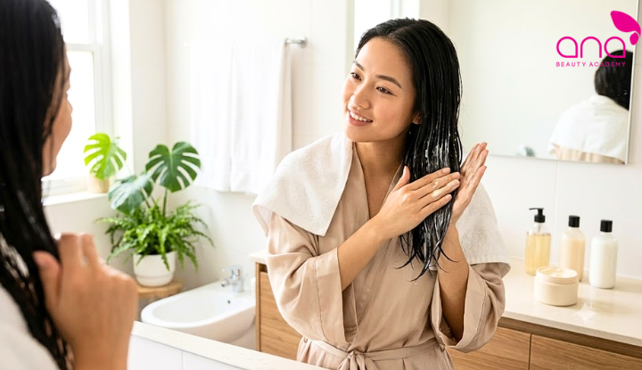 Kem ủ bám tốt hơn trên nền tóc sạch, ẩm