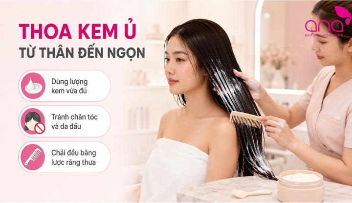 Thao tác đúng khi chọn nên ủ tóc trước hay sau khi gội