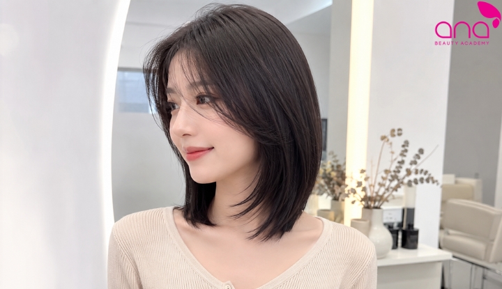 Tóc ngắn layer duỗi thẳng