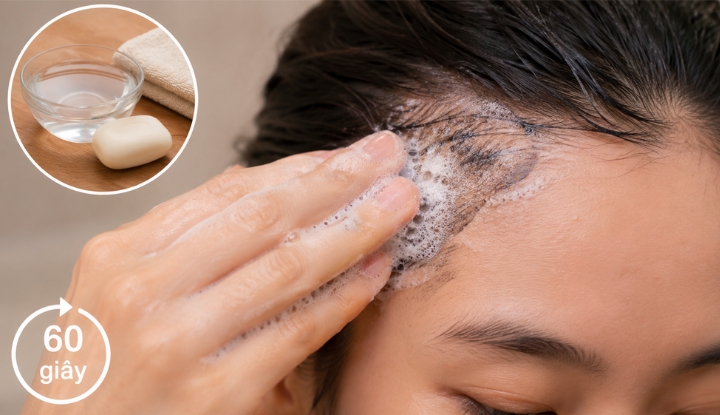 Xà phòng nước ấm tẩy thuốc nhuộm tóc