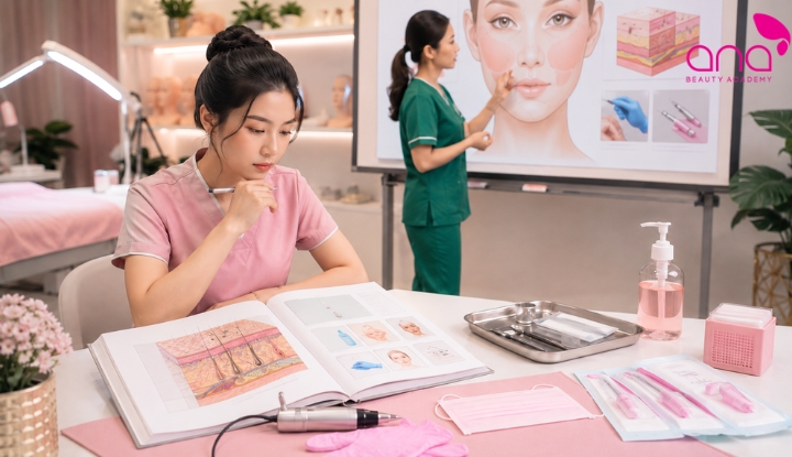 Kiến thức lý thuyết là nền tảng để thực hiện phun xăm an toàn