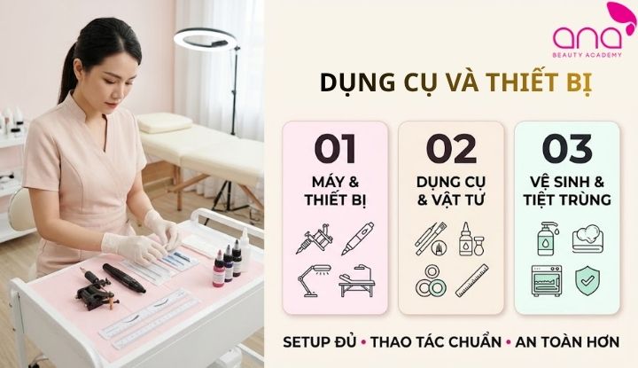 Danh sách các nhóm máy móc, vật tư tiêu hao và thiết bị vệ sinh