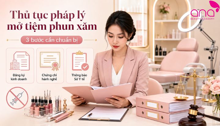 Hồ sơ, chứng chỉ và pháp lý khi mở tiệm phun xăm thẩm mỹ