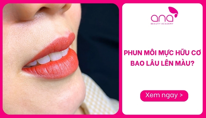 phun môi mực hữu cơ bao lâu lên màu