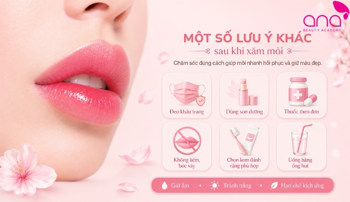 Xăm môi kiêng ăn gì để tránh sưng viêm?