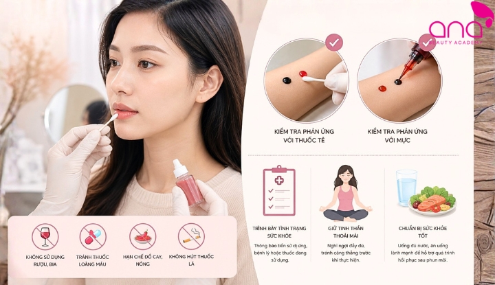 Lưu ý trước khi phun môi