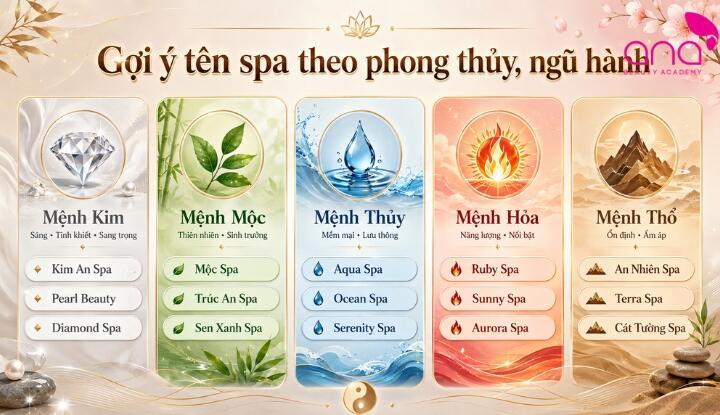 Đặt tên spa hay theo phong thủy