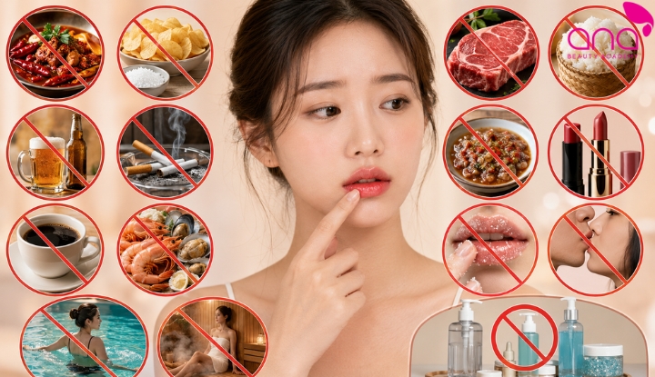 Sau khi môi bong vảy cần kiêng gì