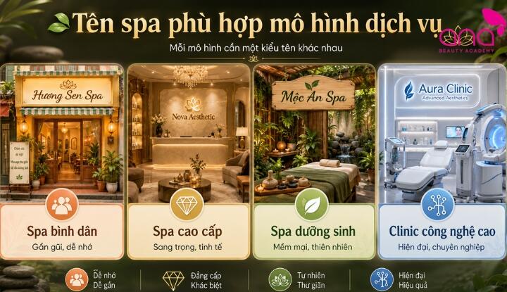 Tên spa phù hợp dịch vụ