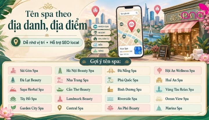 Tên spa theo địa danh