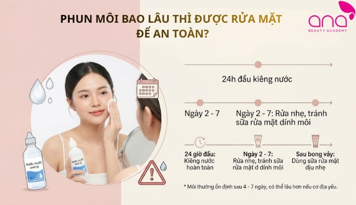 Thời điểm rửa mặt nên chia theo từng giai đoạn hồi phục