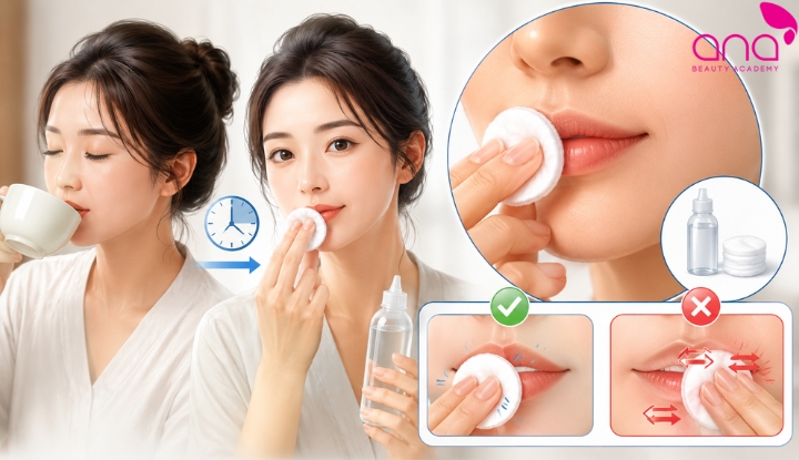 Vệ sinh môi sau khi lỡ uống cà phê