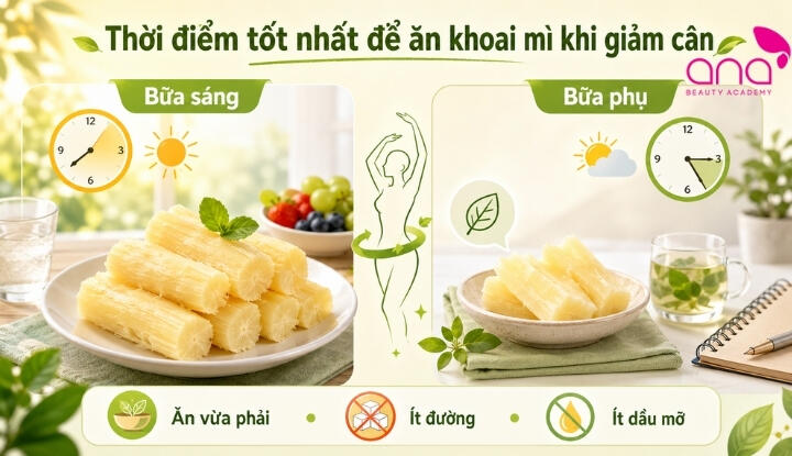 Thời điểm tốt nhất để ăn khoai mì khi giảm cân