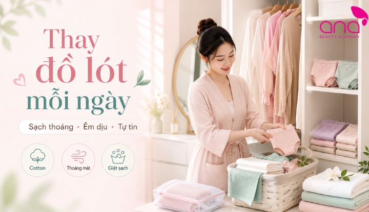 Thay đồ lót trong ngày để cơ thể luôn sạch sẽ