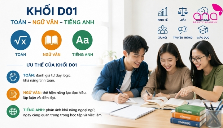 Khối D01 Toán Văn Anh