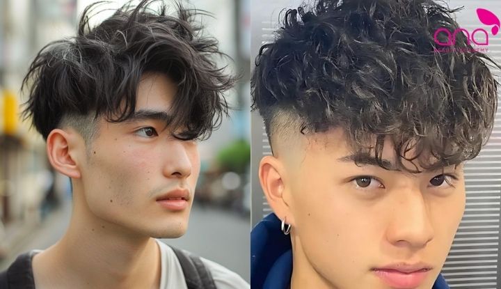 Tóc undercut xoăn Nhật Bản