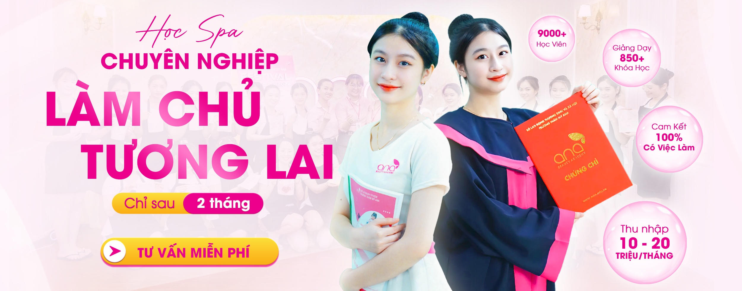 slide khóa học spa