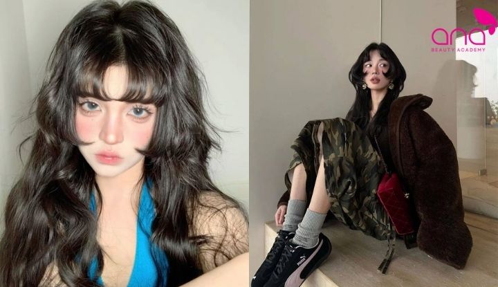 Tóc Hime xoăn nhẹ phong cách Nhật Bản