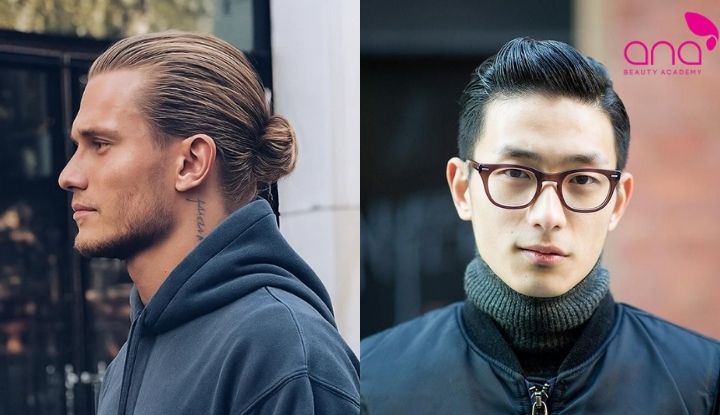 Tóc nam dài vuốt ngược ra sau phong cách Nhật