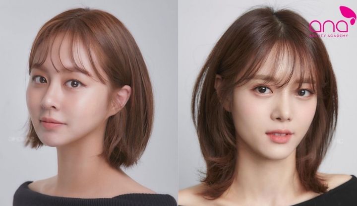 tóc ngắn mái thưa