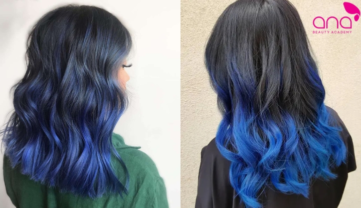 Tóc ombre xanh đen