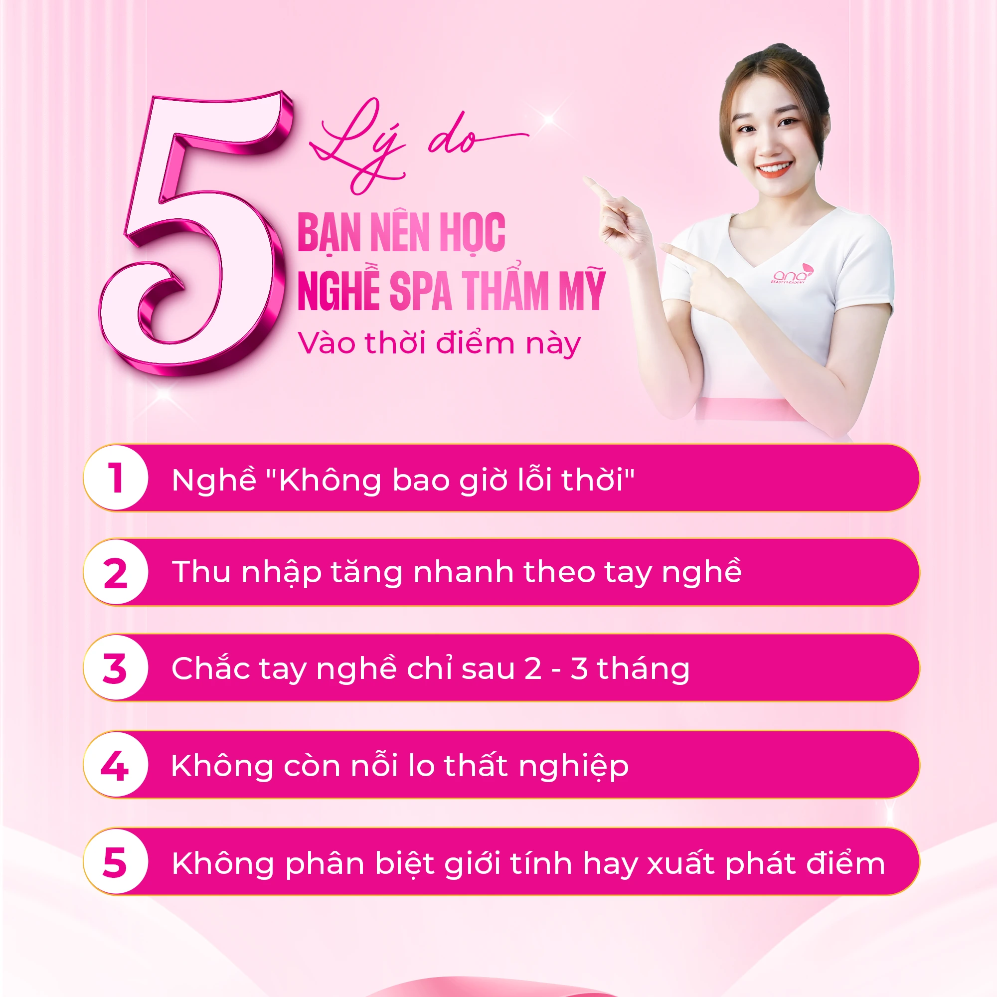 5 lý do bạn nên học nghề Spa thẩm mỹ vào thời điểm này
