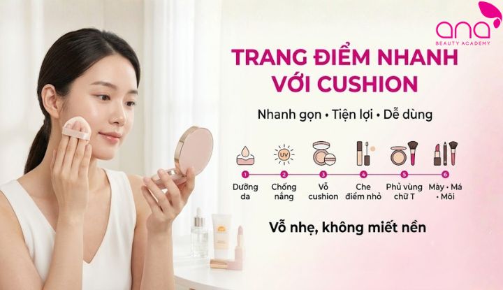 Cushion giúp rút gọn quy trình tạo nền, phù hợp với người bận rộn