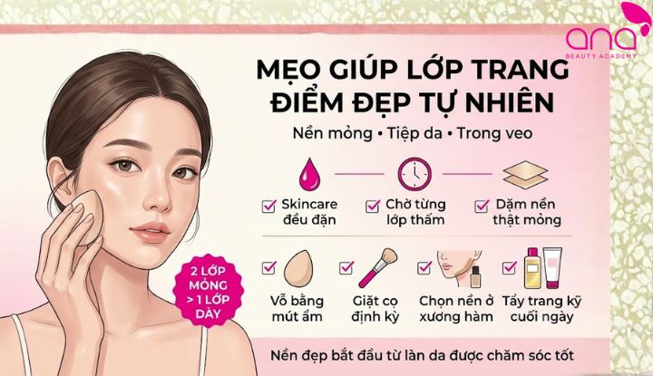 Một số kỹ thuật nhỏ giúp lớp nền mỏng nhẹ, tiệp da
