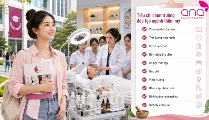 Tiêu chí chọn trường ngành thẩm mỹ