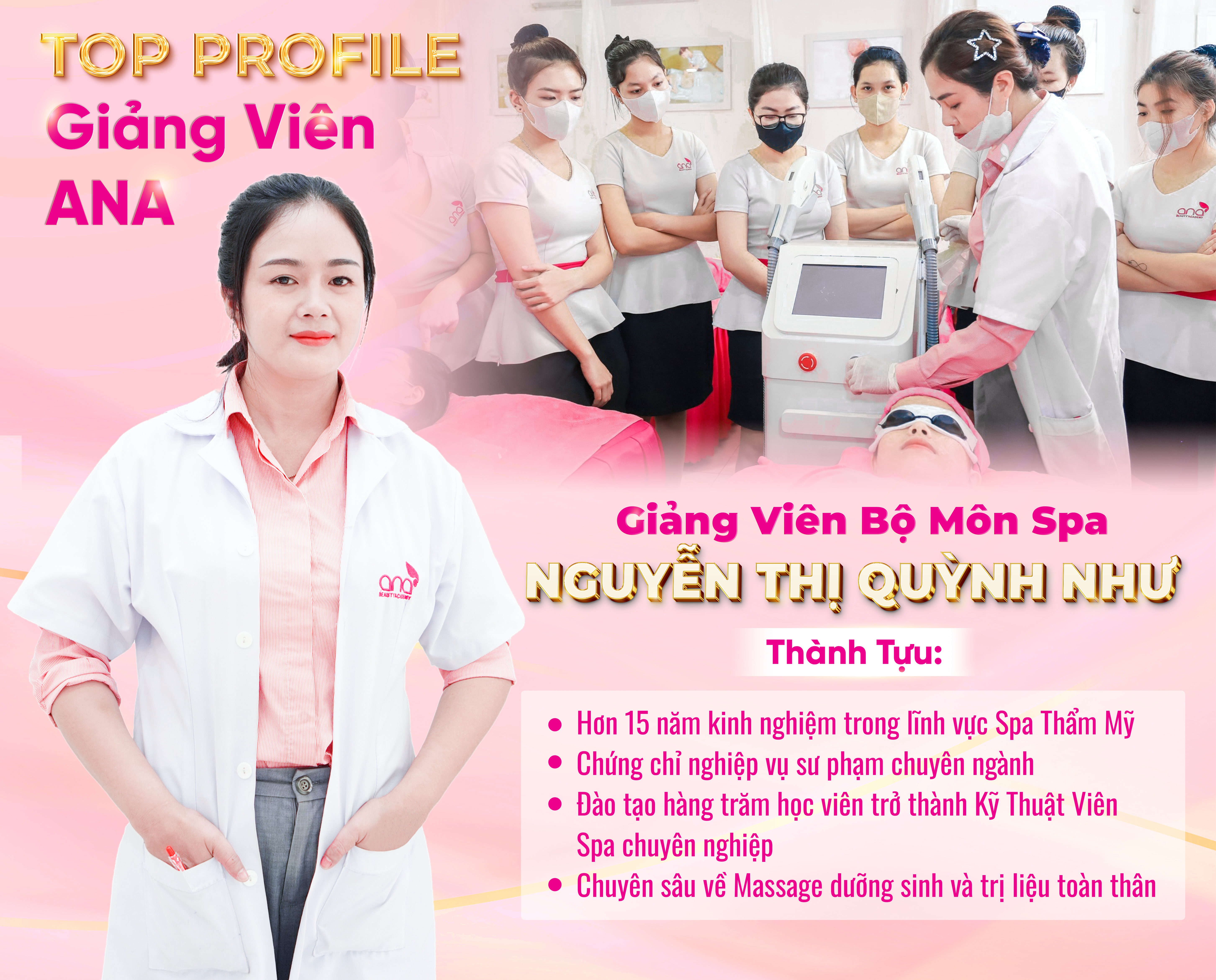 Cô Quỳnh Như - Giảng viên bộ môn Spa