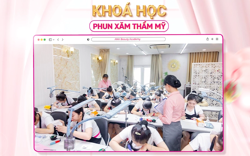 khóa học phun xăm thẩm mỹ tại ana