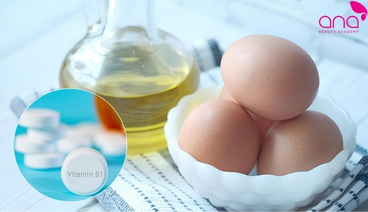 Gội đầu bằng B1, trứng gà và dầu oliu