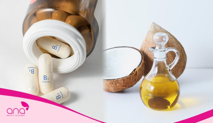 Ủ tóc thường xuyên với dung dịch Vitamin B1 và dầu dừa giúp mái tóc bóng mượt và chắc khoẻ trông thấy